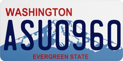 WA license plate ASU0960