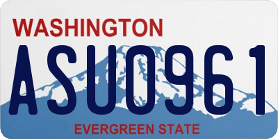 WA license plate ASU0961