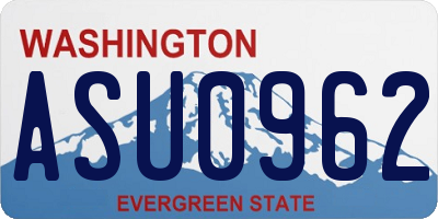 WA license plate ASU0962