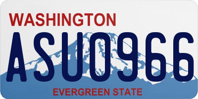 WA license plate ASU0966