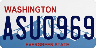 WA license plate ASU0969