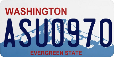 WA license plate ASU0970