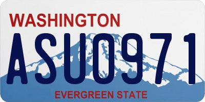 WA license plate ASU0971