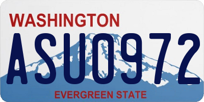 WA license plate ASU0972