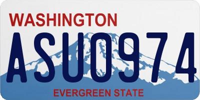 WA license plate ASU0974
