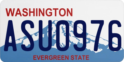 WA license plate ASU0976