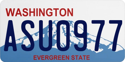 WA license plate ASU0977