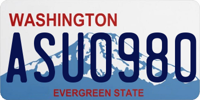 WA license plate ASU0980
