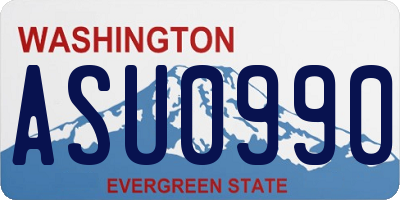 WA license plate ASU0990
