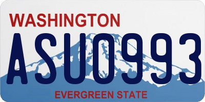 WA license plate ASU0993