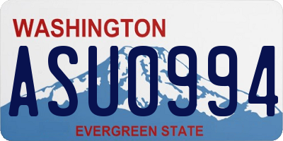 WA license plate ASU0994