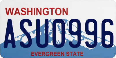 WA license plate ASU0996