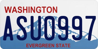 WA license plate ASU0997