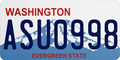 WA license plate ASU0998