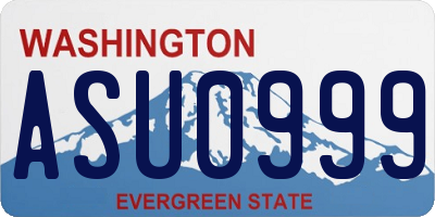 WA license plate ASU0999