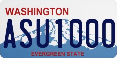WA license plate ASU1000