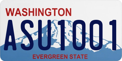 WA license plate ASU1001