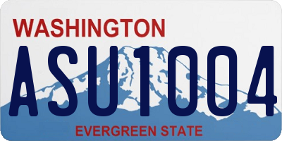 WA license plate ASU1004