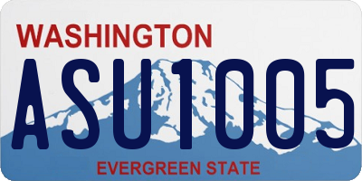 WA license plate ASU1005