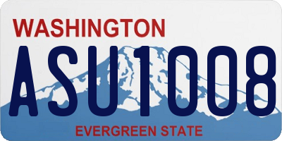 WA license plate ASU1008