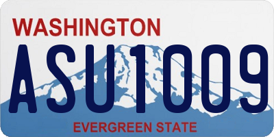 WA license plate ASU1009