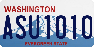 WA license plate ASU1010