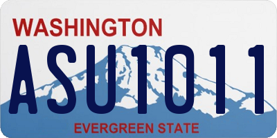 WA license plate ASU1011