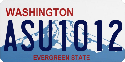 WA license plate ASU1012