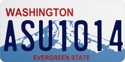 WA license plate ASU1014