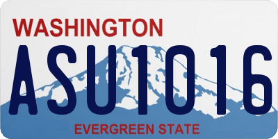 WA license plate ASU1016