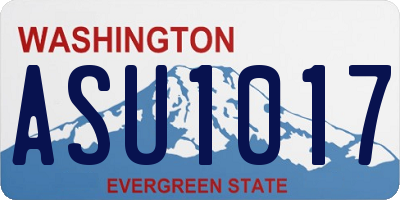 WA license plate ASU1017