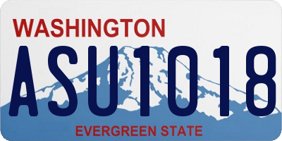 WA license plate ASU1018