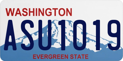 WA license plate ASU1019