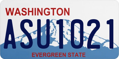 WA license plate ASU1021