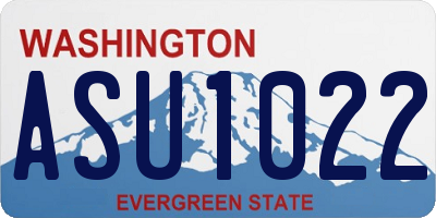 WA license plate ASU1022