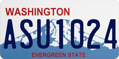 WA license plate ASU1024