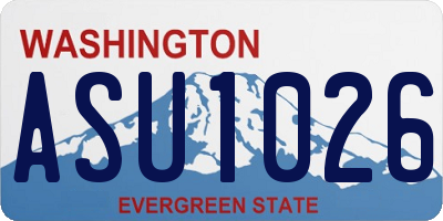 WA license plate ASU1026