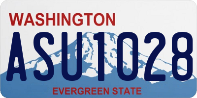 WA license plate ASU1028