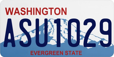WA license plate ASU1029