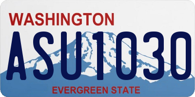 WA license plate ASU1030