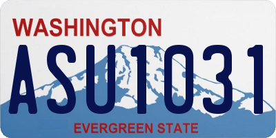 WA license plate ASU1031