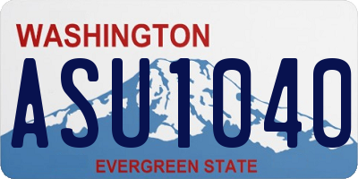WA license plate ASU1040