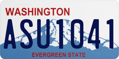 WA license plate ASU1041