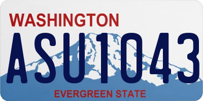 WA license plate ASU1043