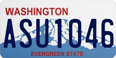 WA license plate ASU1046