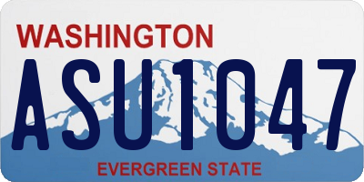 WA license plate ASU1047
