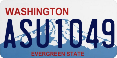 WA license plate ASU1049