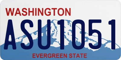 WA license plate ASU1051