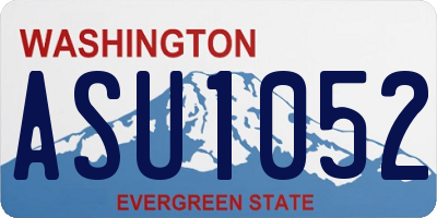 WA license plate ASU1052