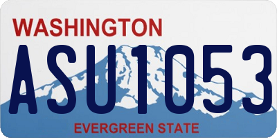 WA license plate ASU1053